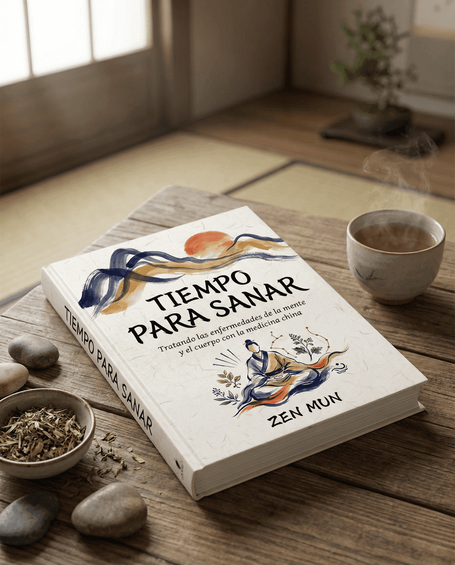 Libro Tiempo para Sanar sobre una mesa